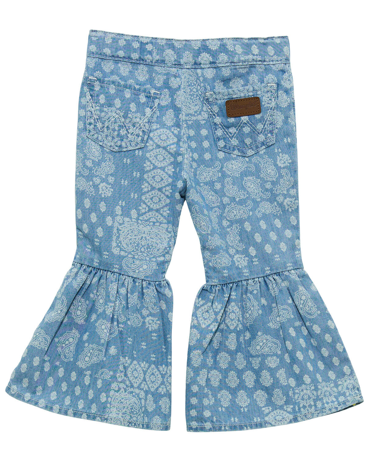 Wrangler Infant Girls' Light Wash Bandana Print Flare Denim Jeans