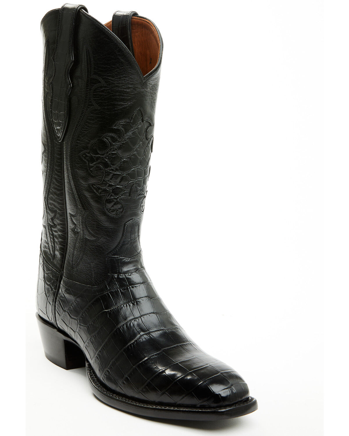 Tony Lama Men's Nile Lightwood Exotic Caiman Western Boots - Square Toe