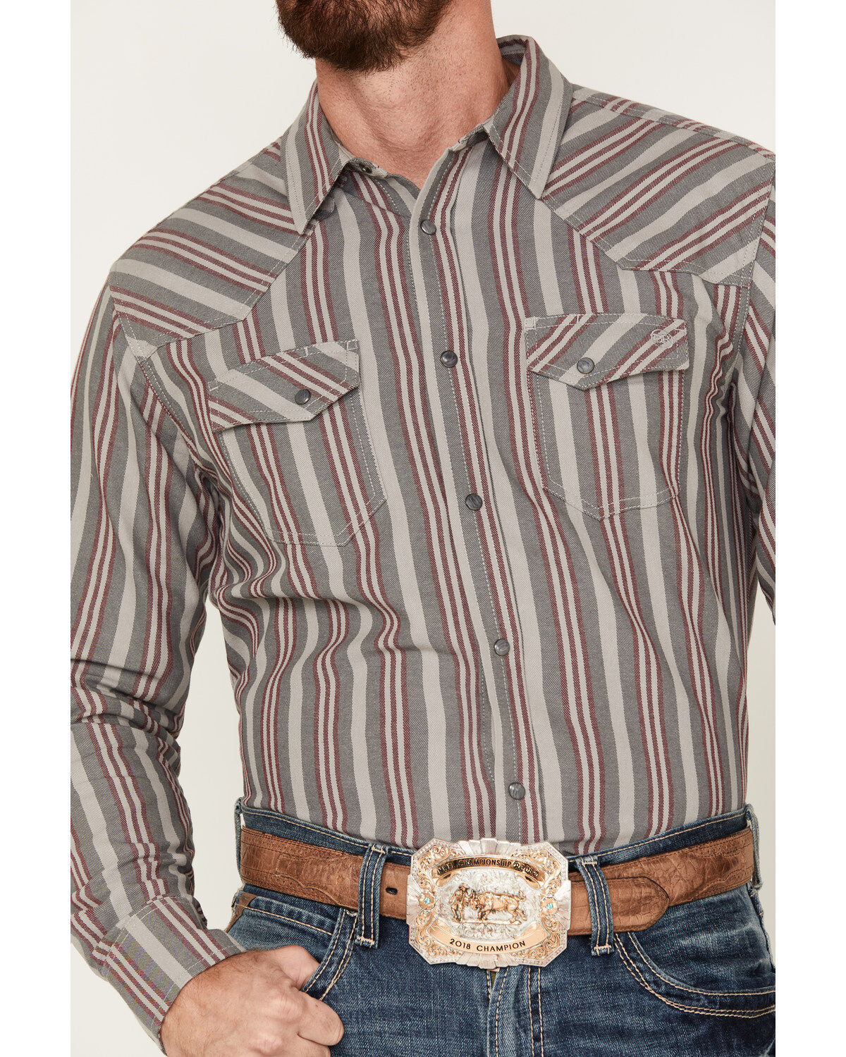 Blue Ranchwear Men's Twill Long Sleeve Snap Shirt