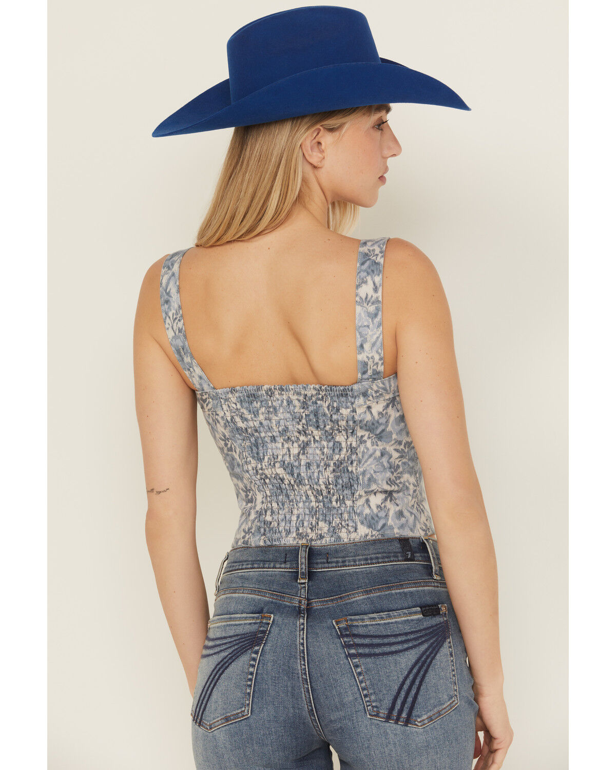 Levi's Women's Floral Print Denim Bustier