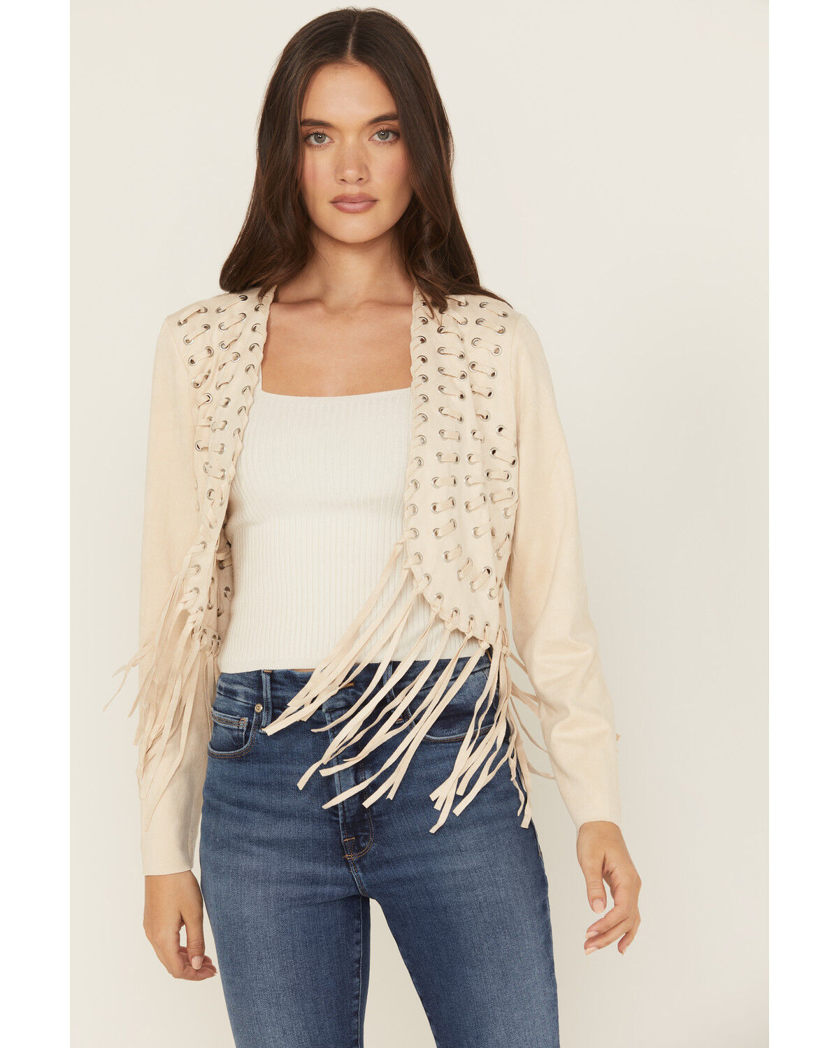 Vocal Women's Fringe Cropped Jacket