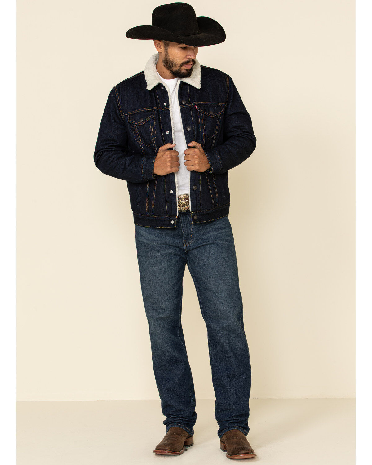 Levi's Men's Juniper Sherpa Lined Trucker Denim Jacket