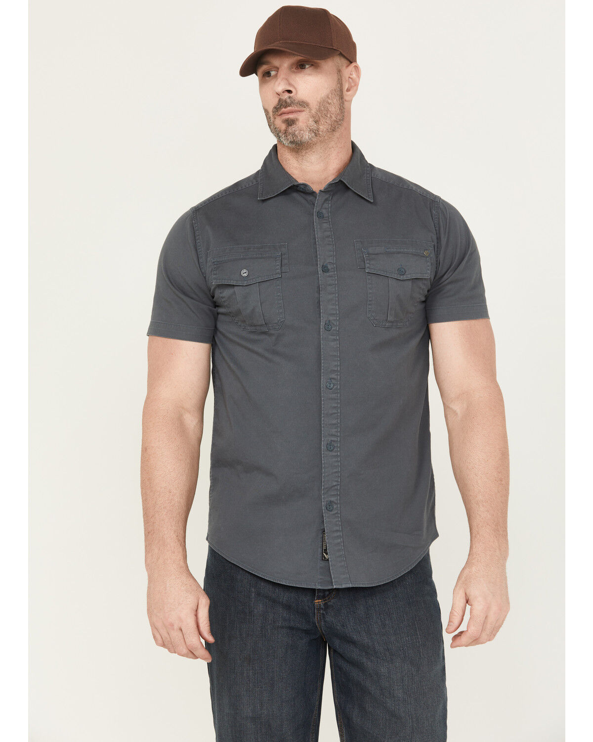 Thorogood Men's Stretch Utility Short Sleeve Button-Down Work Shirt