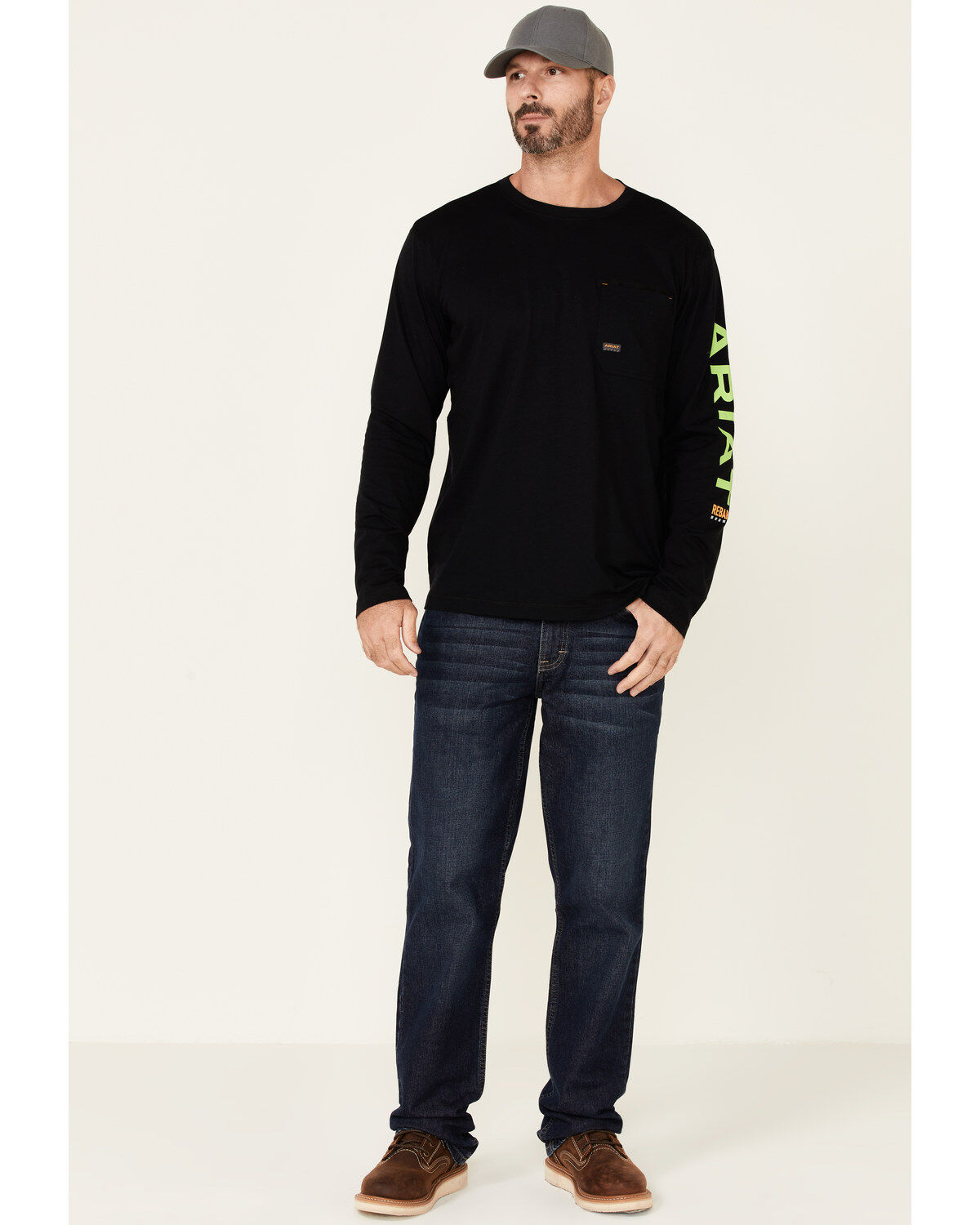 Ariat Men's Rebar Workman Logo Long Sleeve Work T-Shirt
