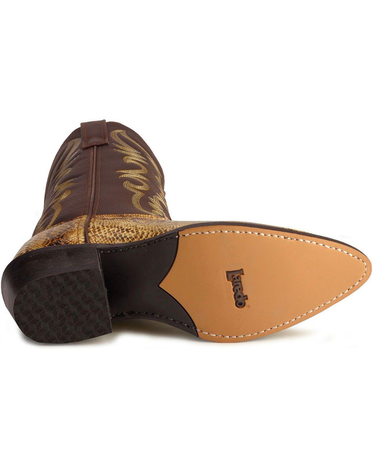 Laredo Men's Python Print Western Boots - Round Toe