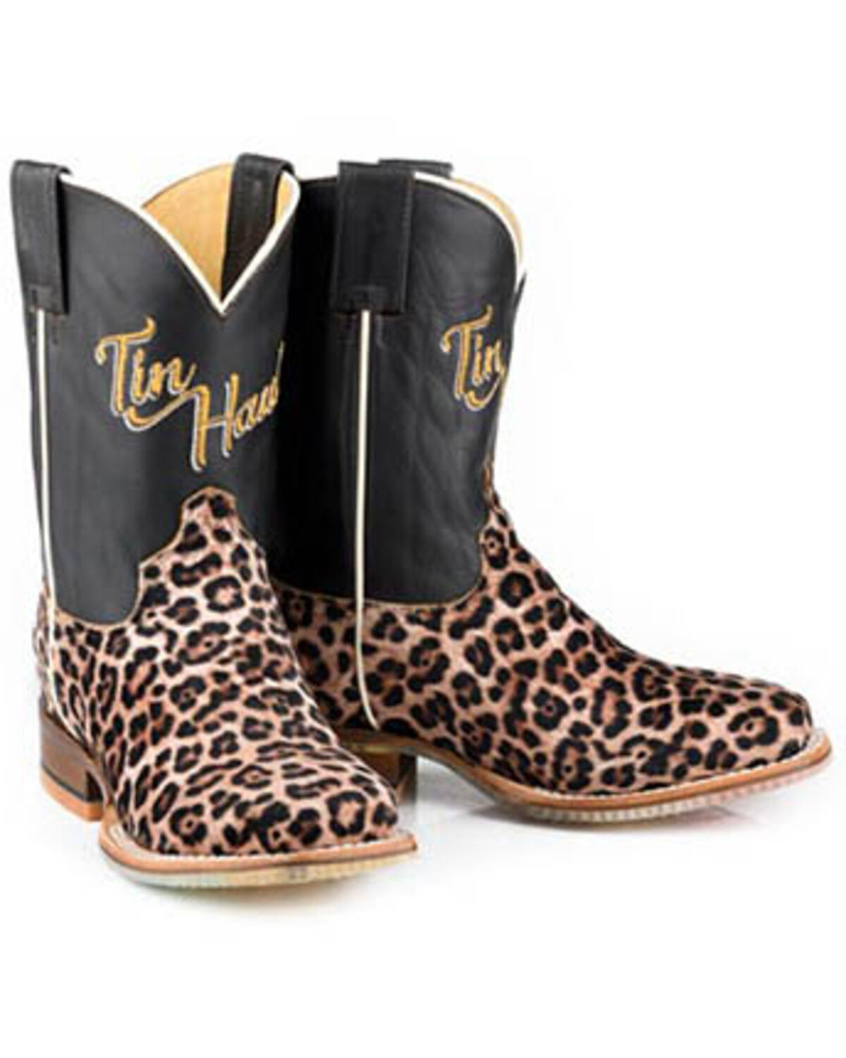 Tin Haul Little Girls' Wild Cat Western Boots - Broad Square Toe