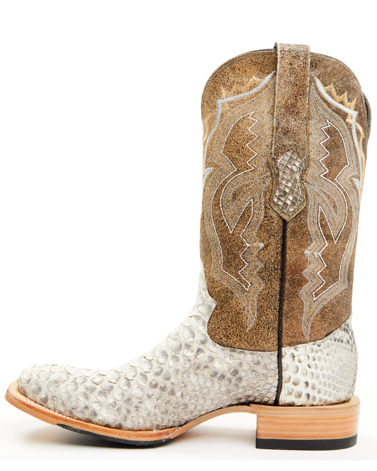 Tanner Mark Men's Exotic Python Western Boots - Broad Square Toe