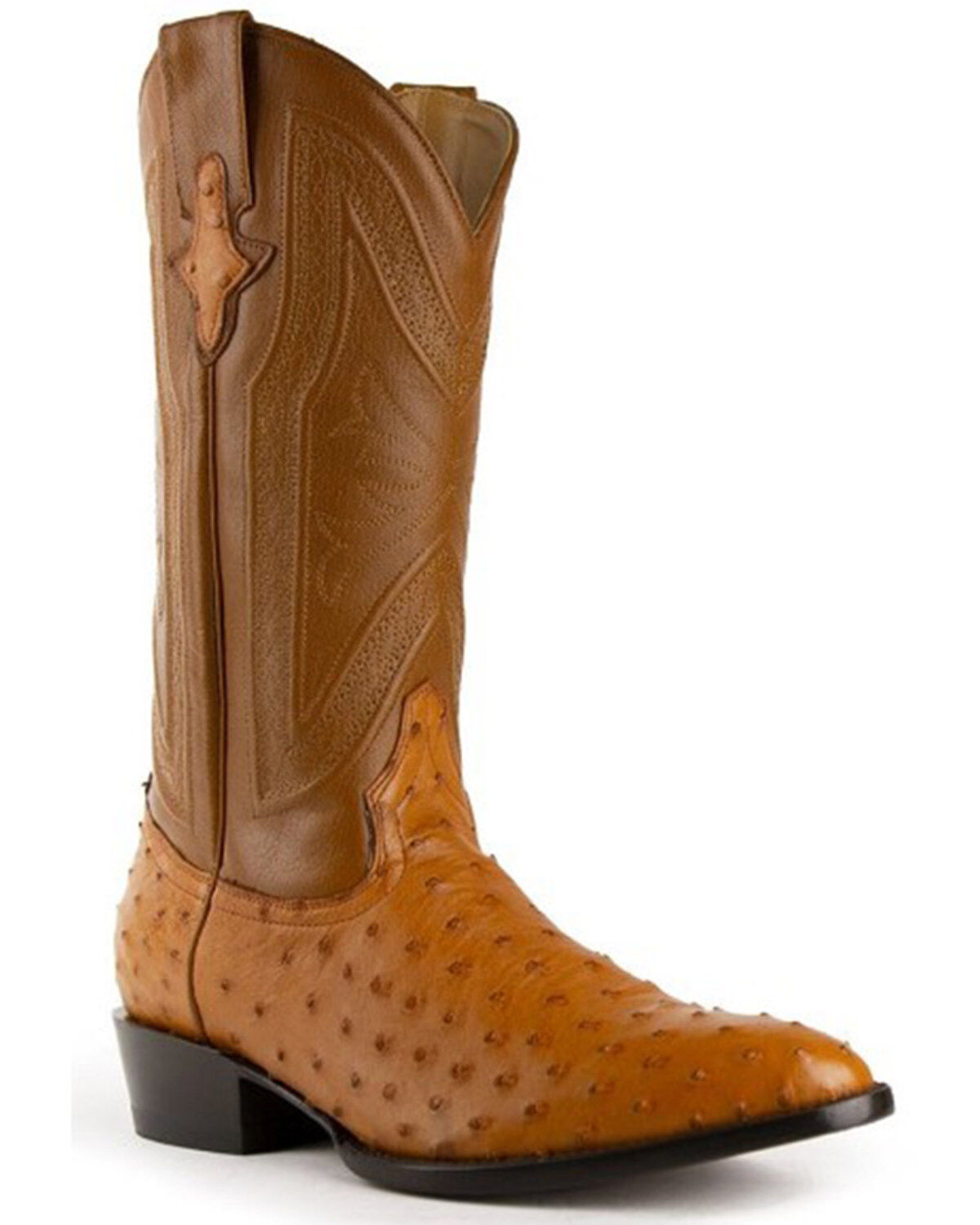 Ferrini Men's Colt Full Quill Ostrich Western Boots - Round Toe