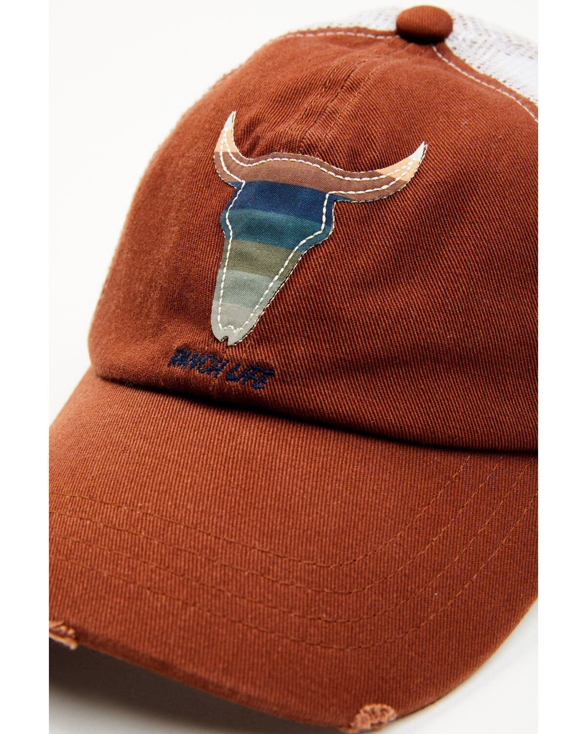 Shyanne Women's Serape Print Longhorn Mesh-Back Baseball Cap