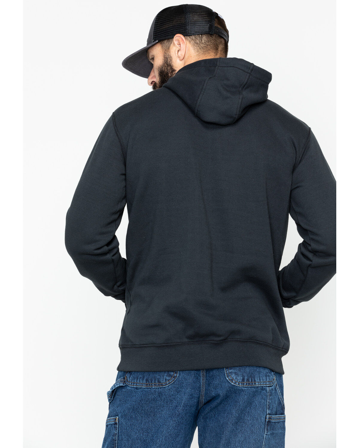 Carhartt Men's Loose Fit Midweight Logo Sleeve Graphic Hooded Sweatshirt