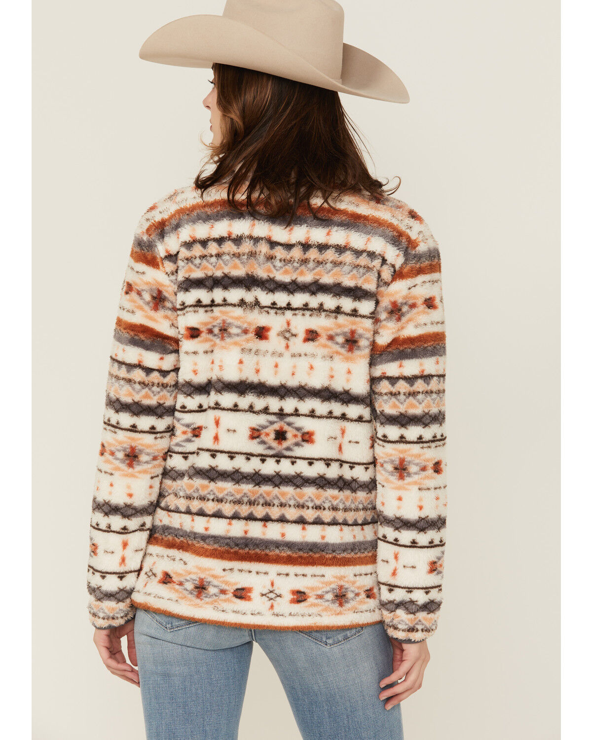 Hooey Women's Boot Barn Exclusive Southwestern Print 1/2 Zip Fleece Pullover