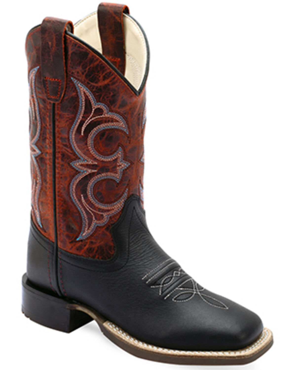Old West Boys' Western Boots - Broad Square Toe