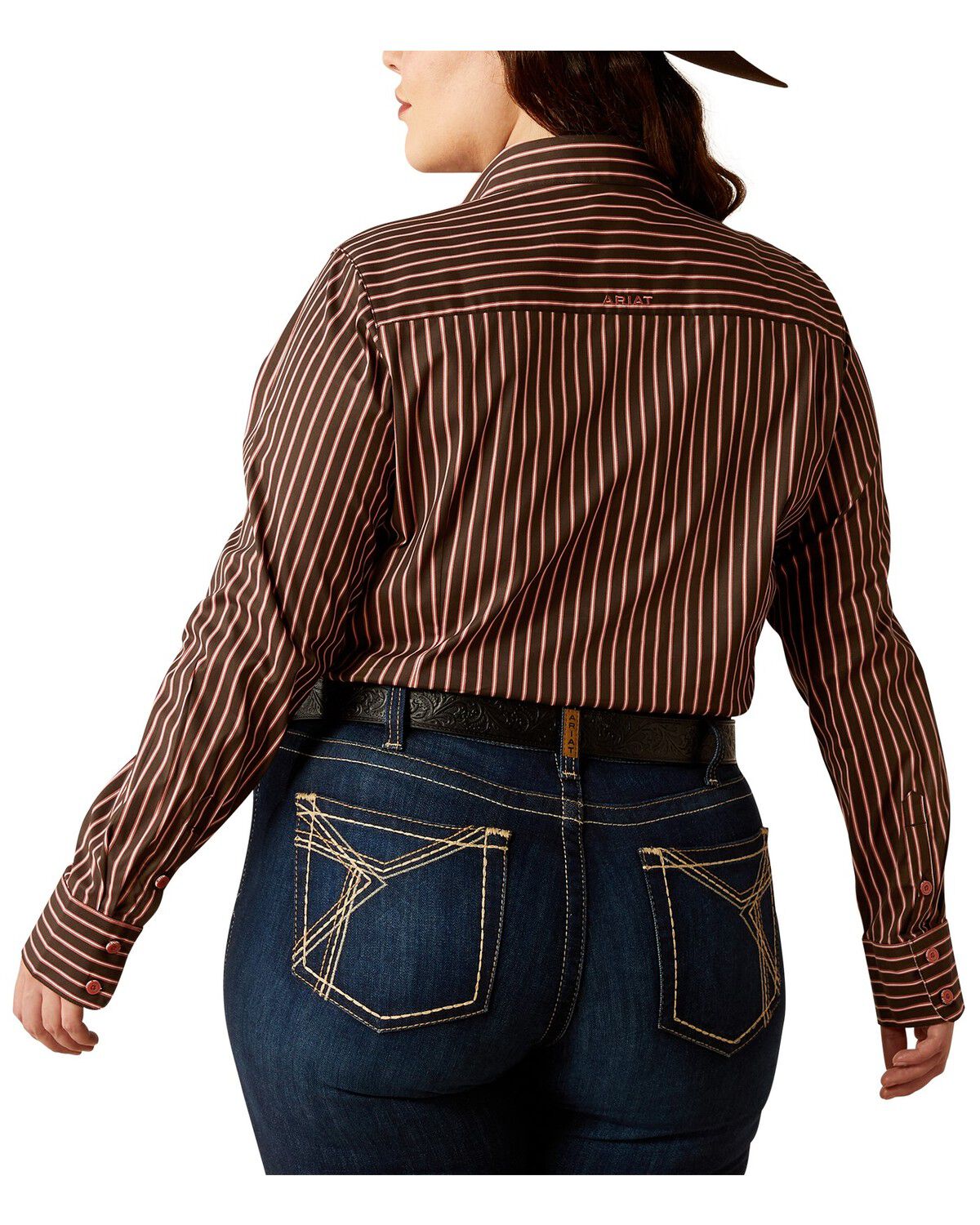 Ariat Women's Kirby Striped Long Sleeve Button-Down Stretch Western Shirt - Plus