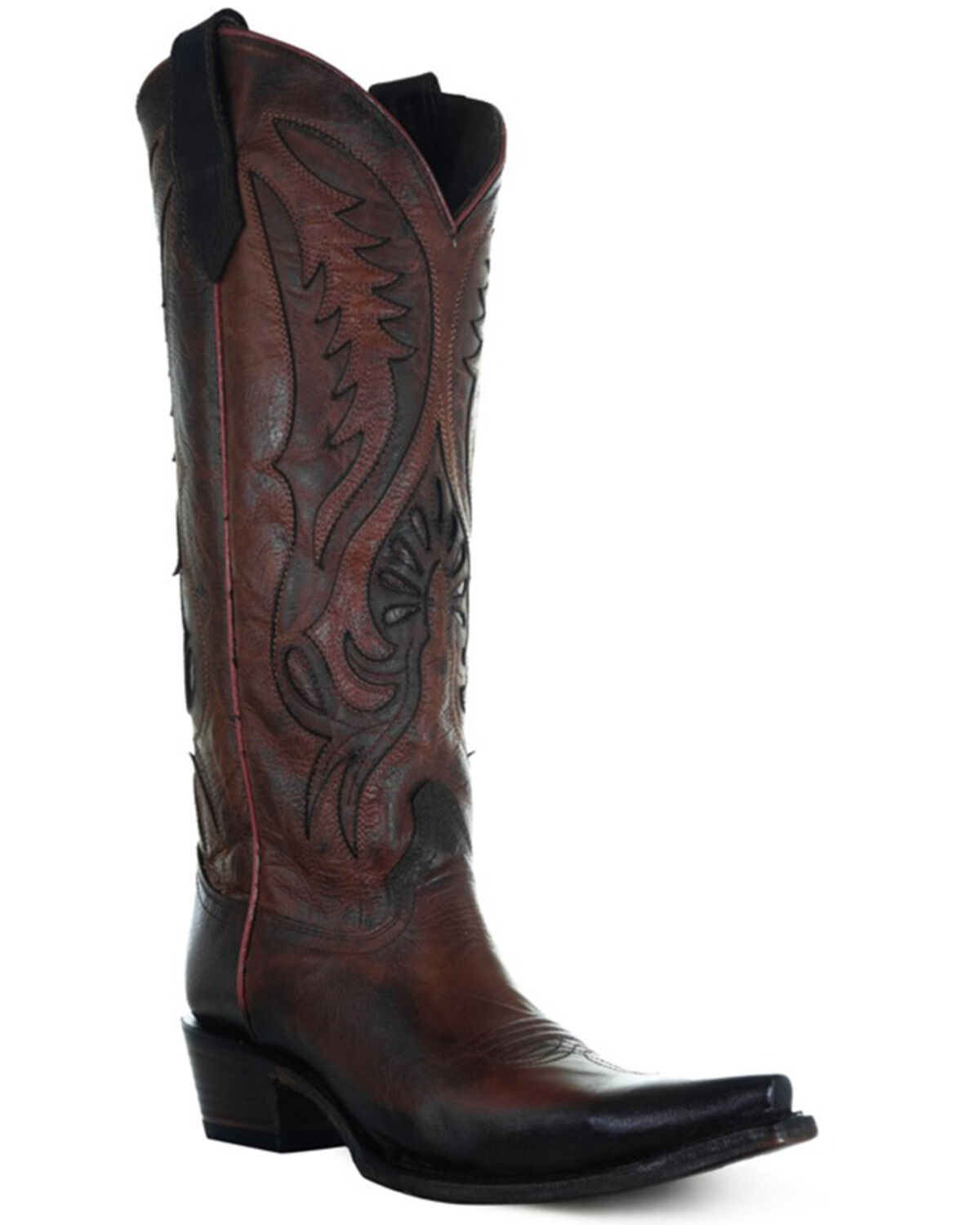 Circle G Women's Inlay Tall Western Boots - Snip Toe