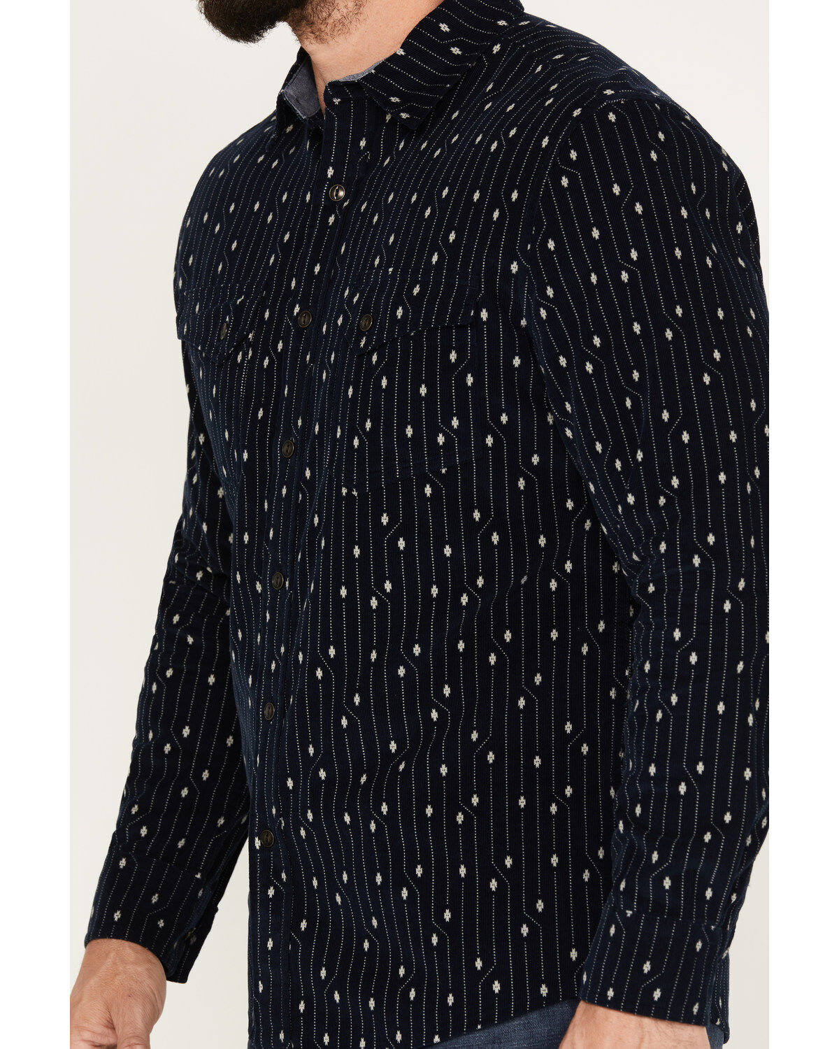 Pendleton Men's Corduroy Long Sleeve Western Snap Shirt