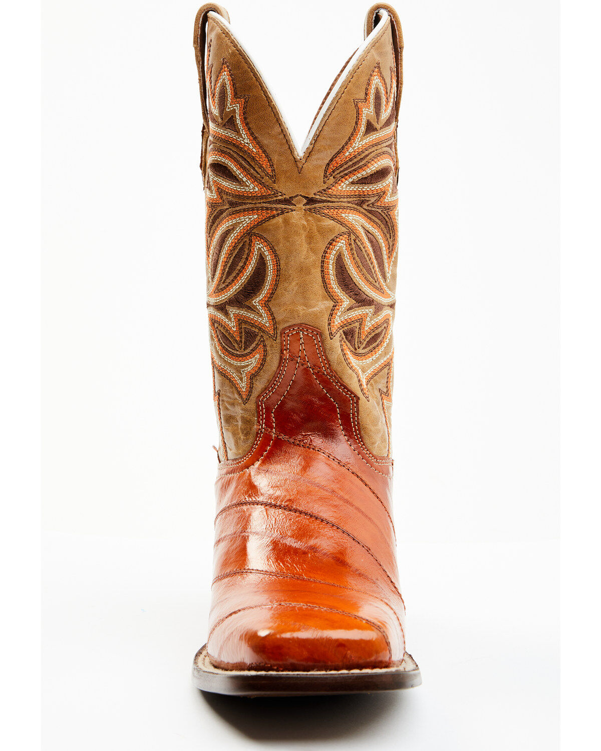 Dan Post Women's Peanut Exotic Eel Western Boot - Broad Square Toe