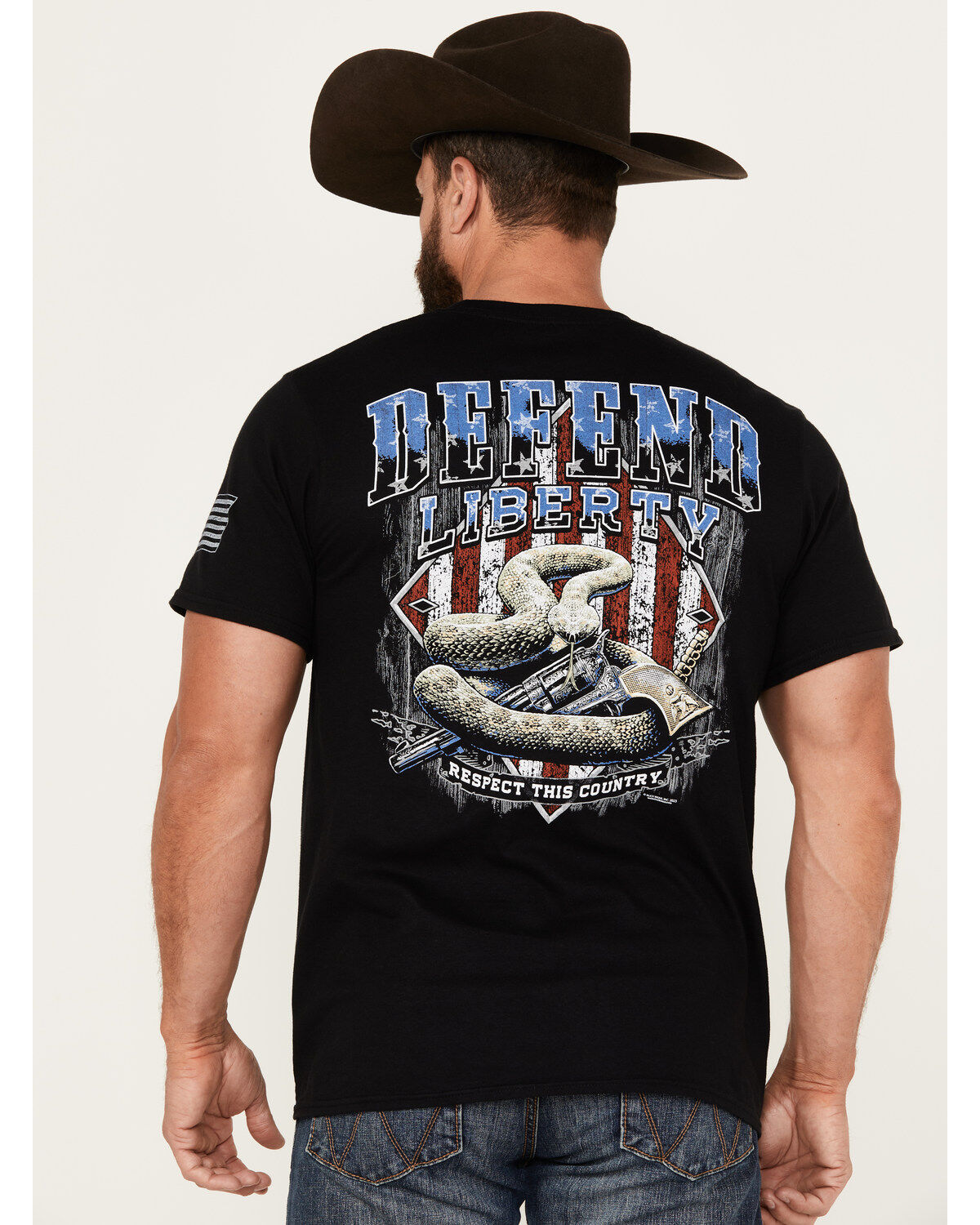 Buckwear Men's Defend Liberty Short Sleeve Graphic T-Shirt