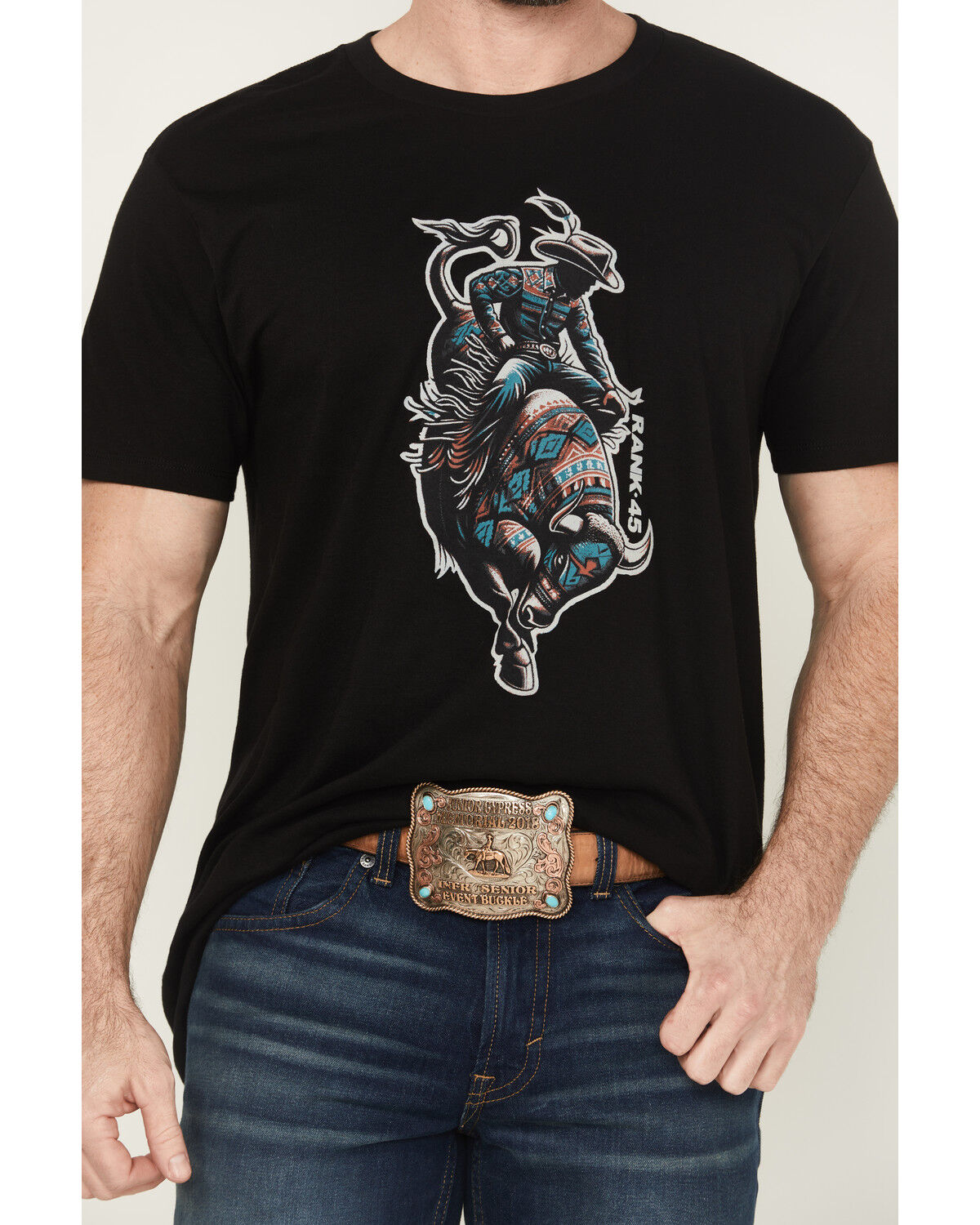 RANK 45® Men's Southwest Bull Short Sleeve Graphic T-Shirt