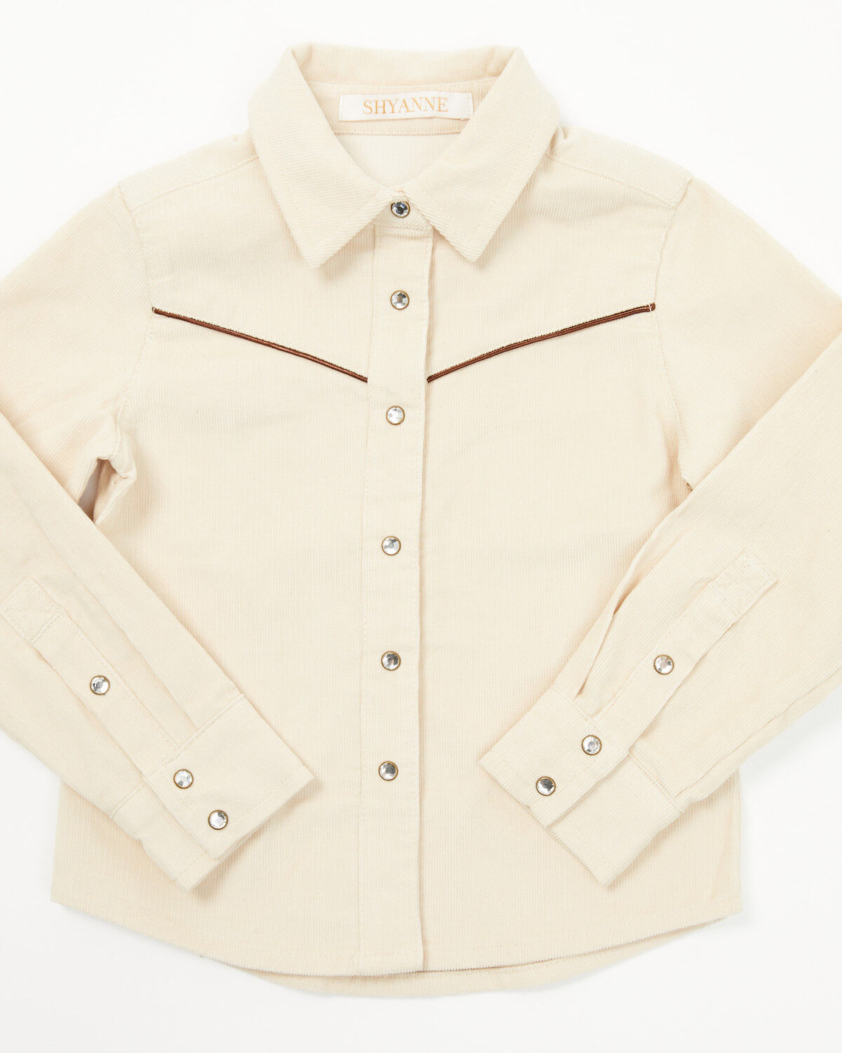 Shyanne Toddler Girls' Corduroy Long Sleeve Pearl Snap Western Shirt