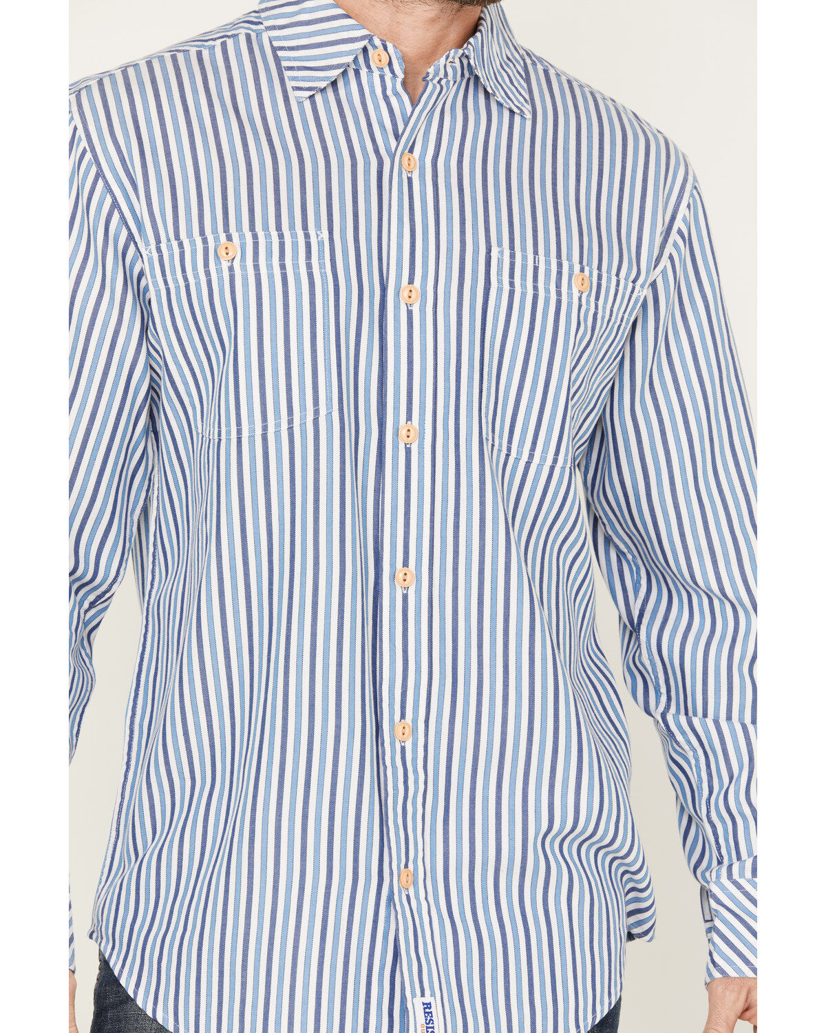 Resistol Men's Quest Striped Long Sleeve Button-Down Western Shirt