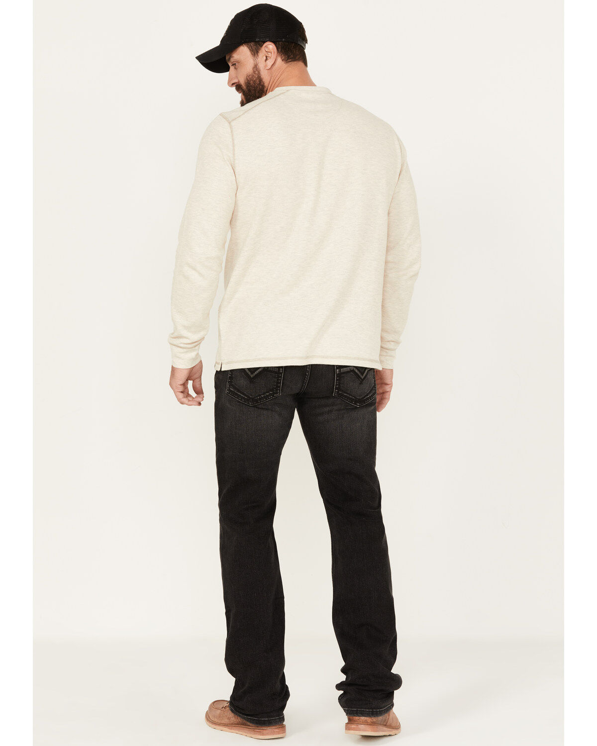 Moonshine Spirit Men's Rocky Mountain Black Wash Slim Straight Stretch Denim Jeans