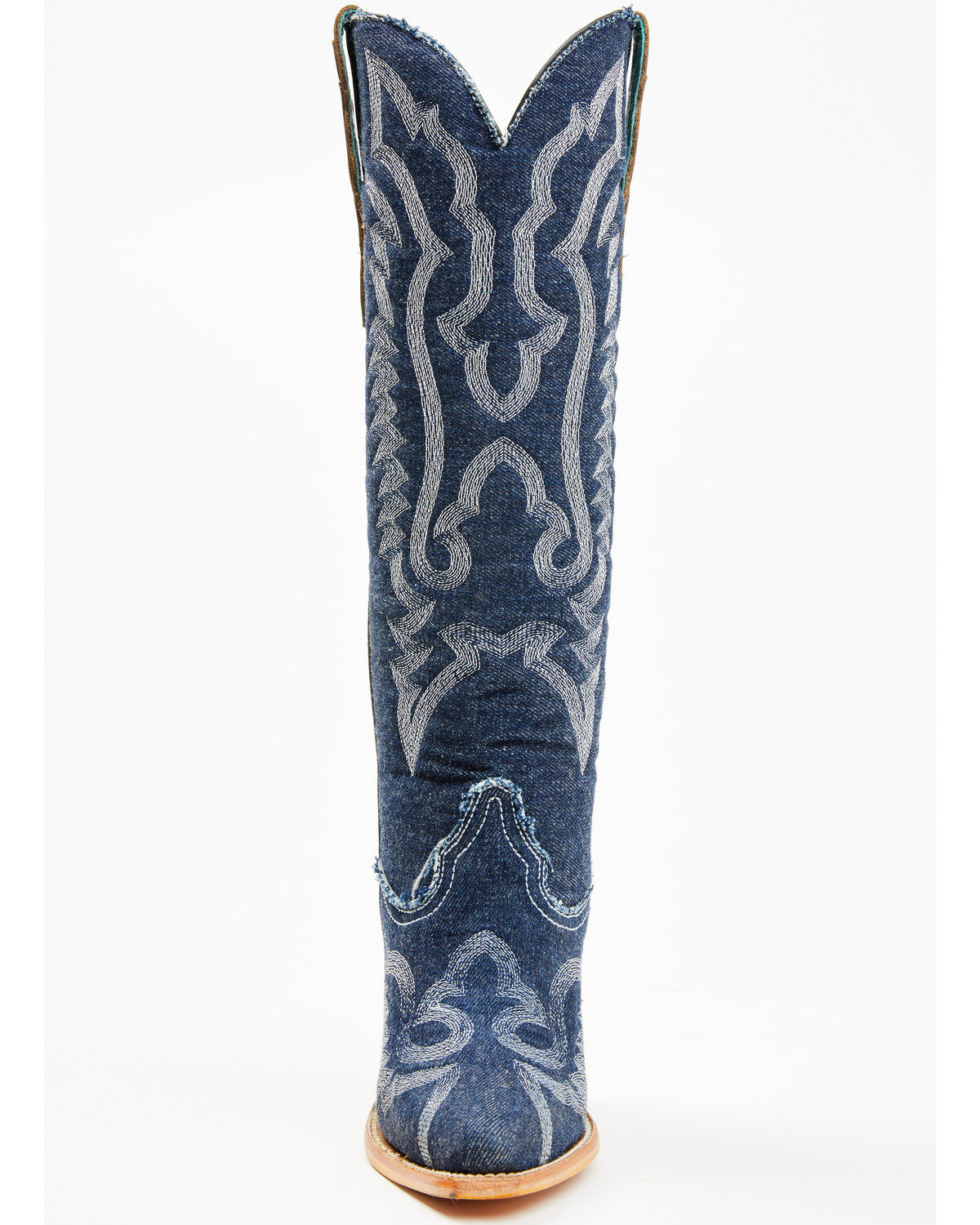 Corral Women's Denim Embroidered Tall Western Boots - Snip Toe