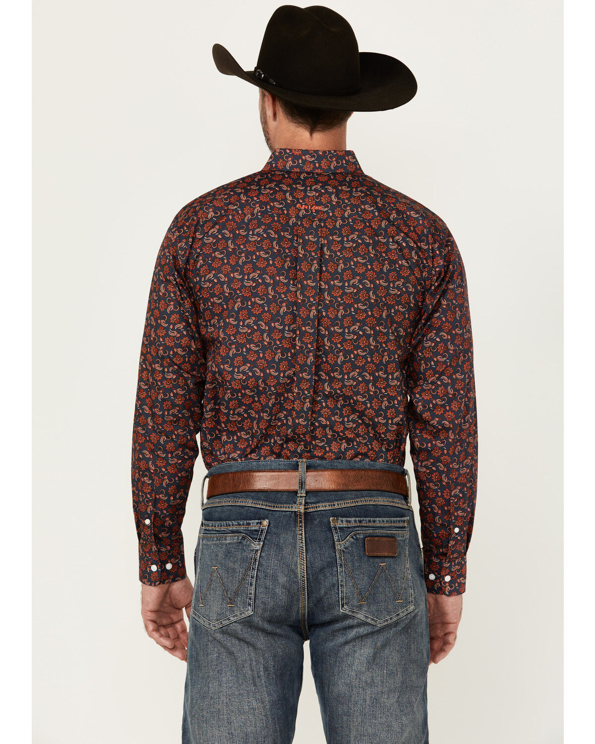 Ariat Men's Wrinkle Free Iman Paisley Print Long Sleeve Button-Down Western Shirt