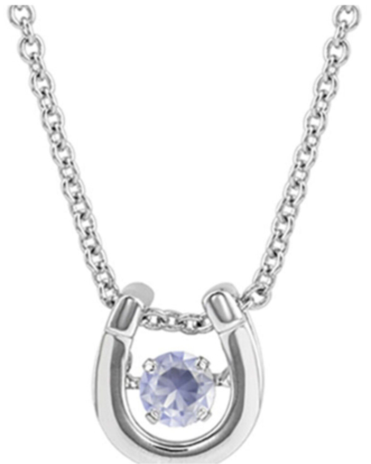 Montana Silversmiths Women's Dancing Birthstone Horseshoe Necklace