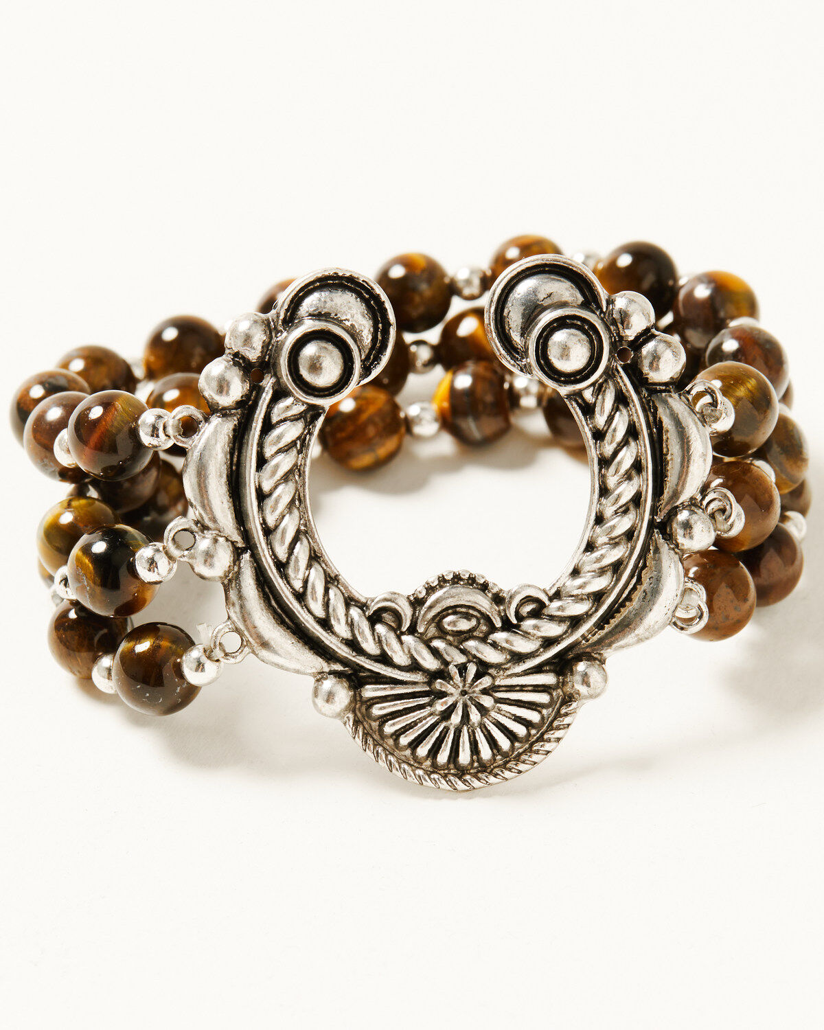 Shyanne Women's Juniper Sky Squash Blossom Stretch Bracelet