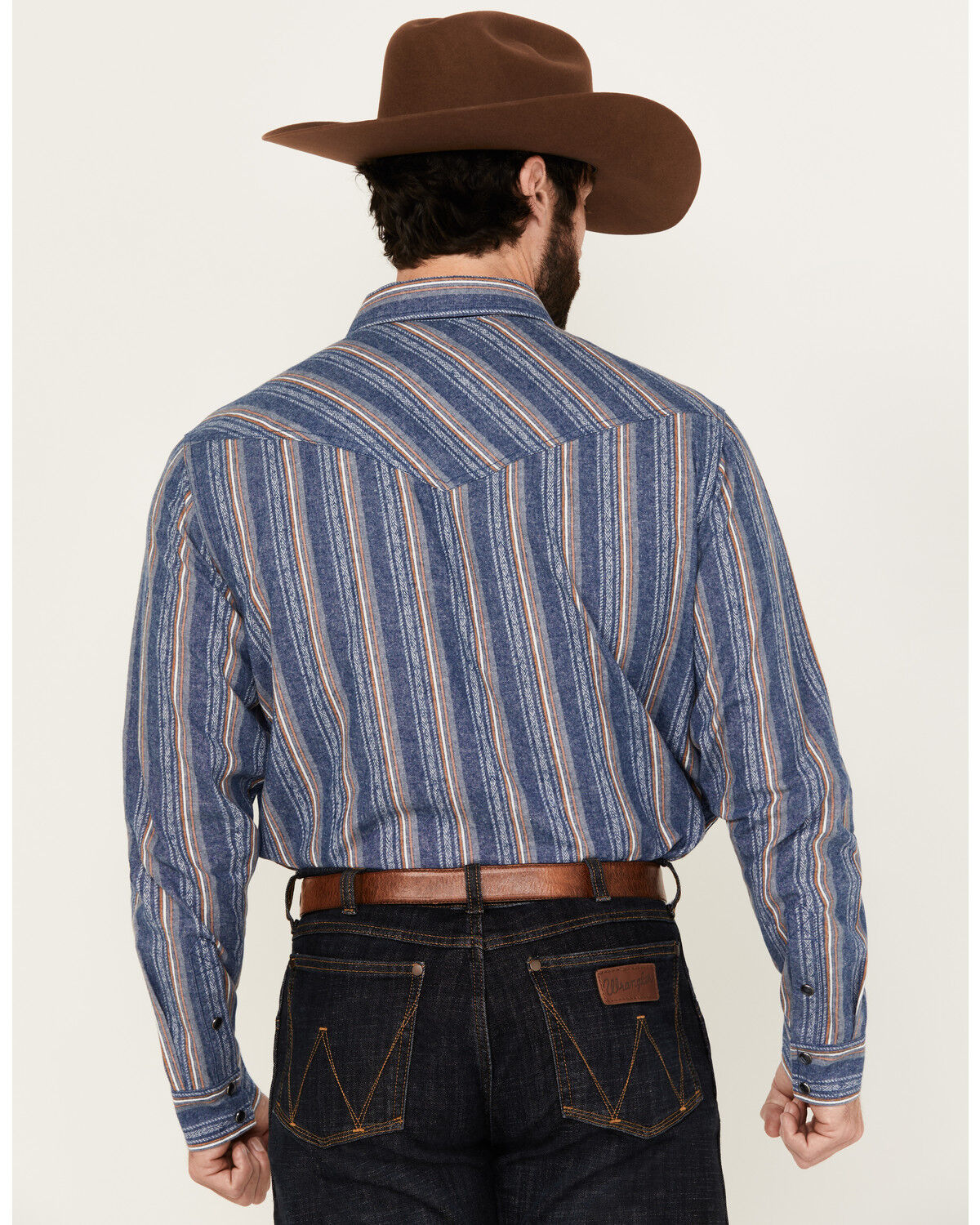 Cody James Men's Alpine Southwestern Striped Long Sleeve Pearl Snap Western Shirt - Tall