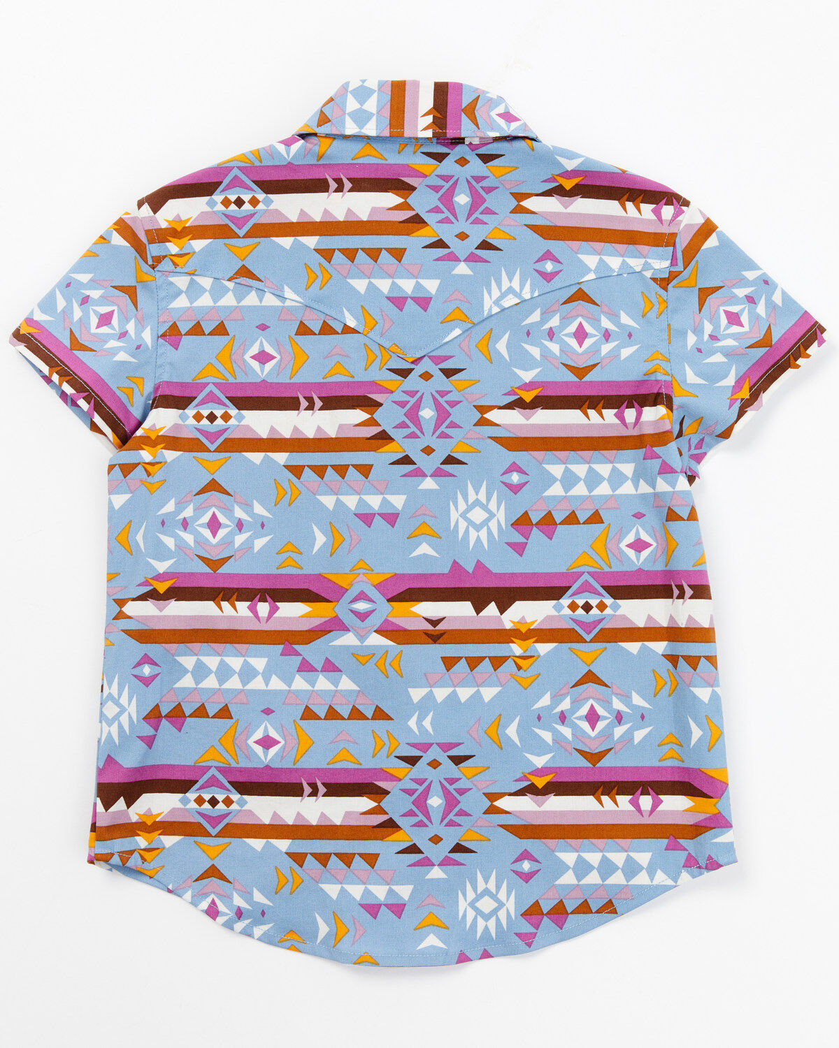 Shyanne Toddler Girls' Southwestern Print Short Sleeve Pearl Snap Western Shirt