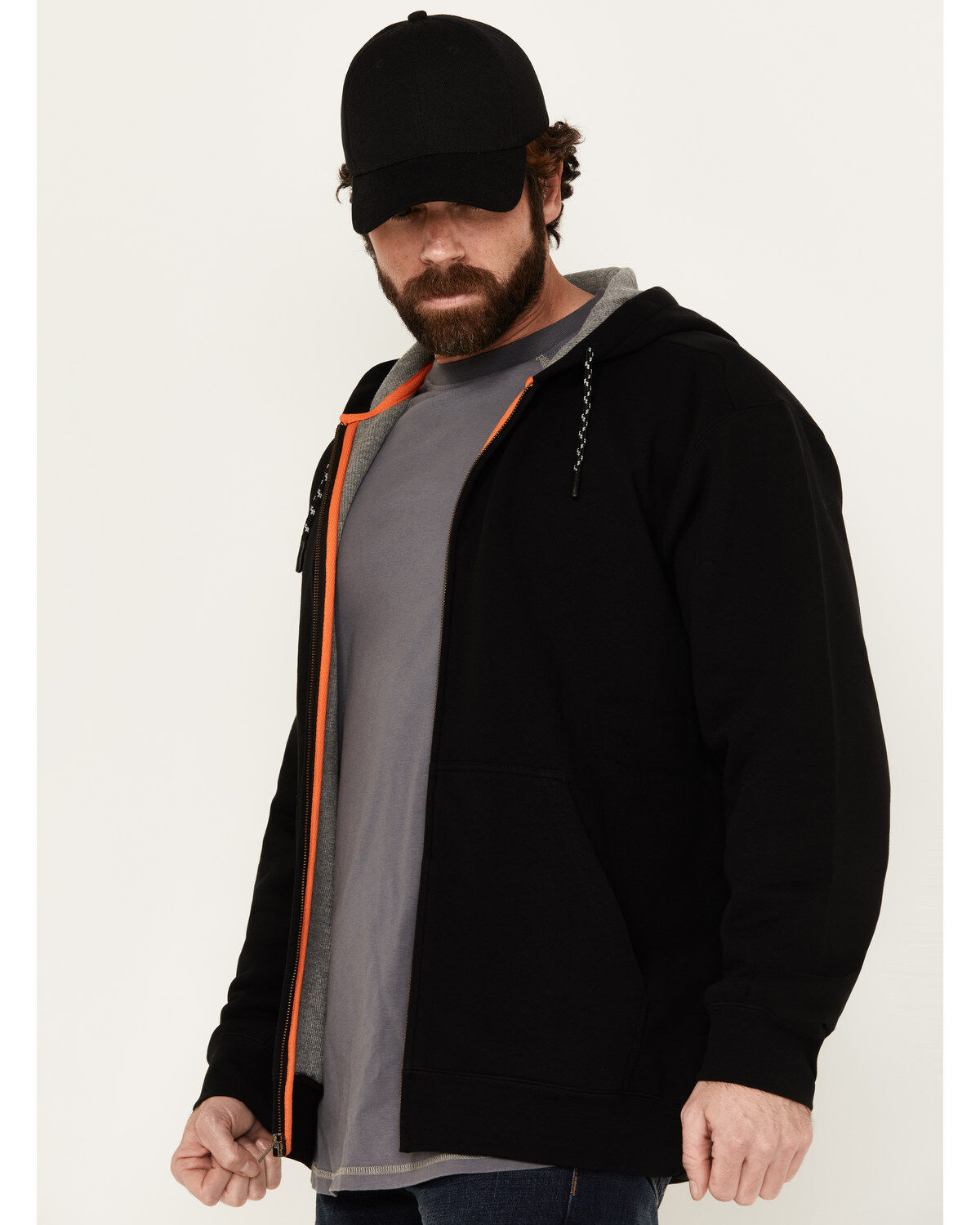 Hawx Men's Zip Front Hooded Zip Jacket - Big