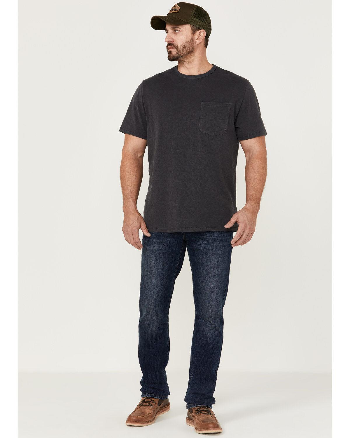 Brothers and Sons Men's Diamond Back Dark Wash Stretch Slim Straight Jeans