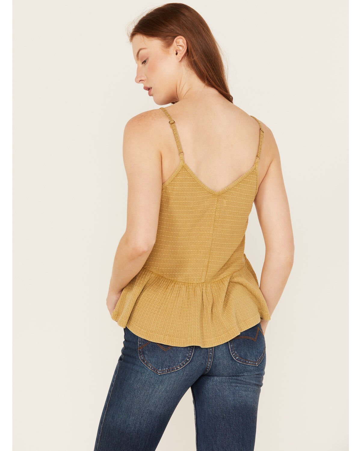 Cleo + Wolf Women's Drop Needle Rib Strappy Tank Top