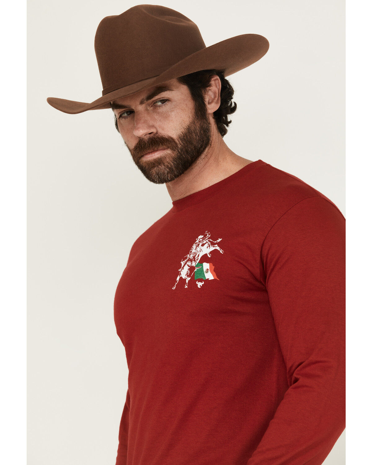 Cowboy Hardware Men's Boot Barn Exclusive Mexico Flag Bulk Long Sleeve Graphic T-Shirt
