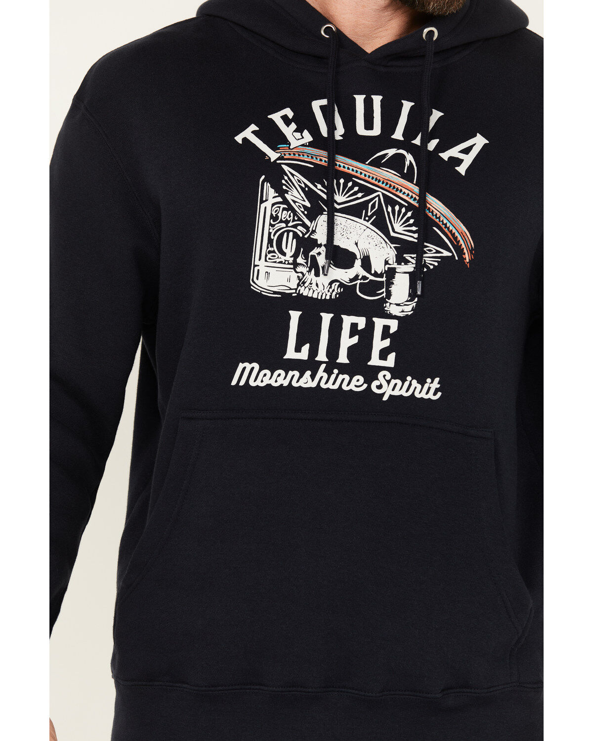 Moonshine Spirit Men's Tequila Life Hooded Sweatshirt