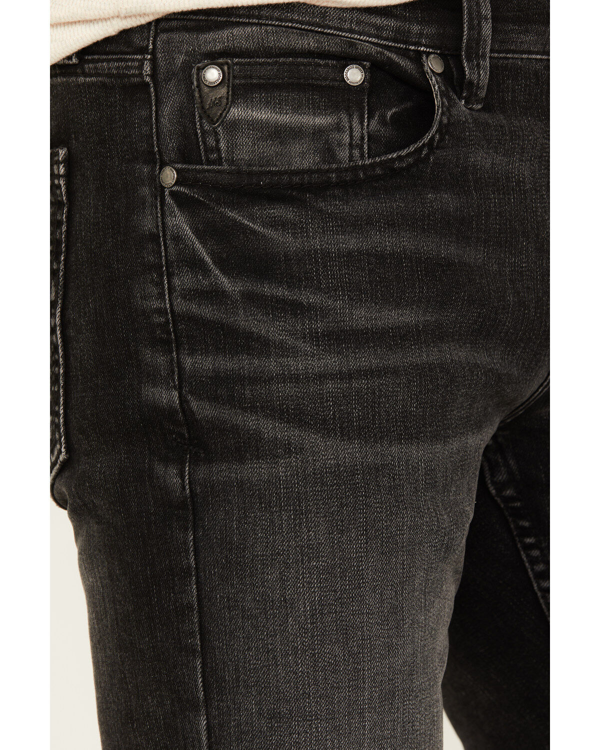 Moonshine Spirit Men's Rocky Mountain Black Wash Slim Straight Stretch Denim Jeans