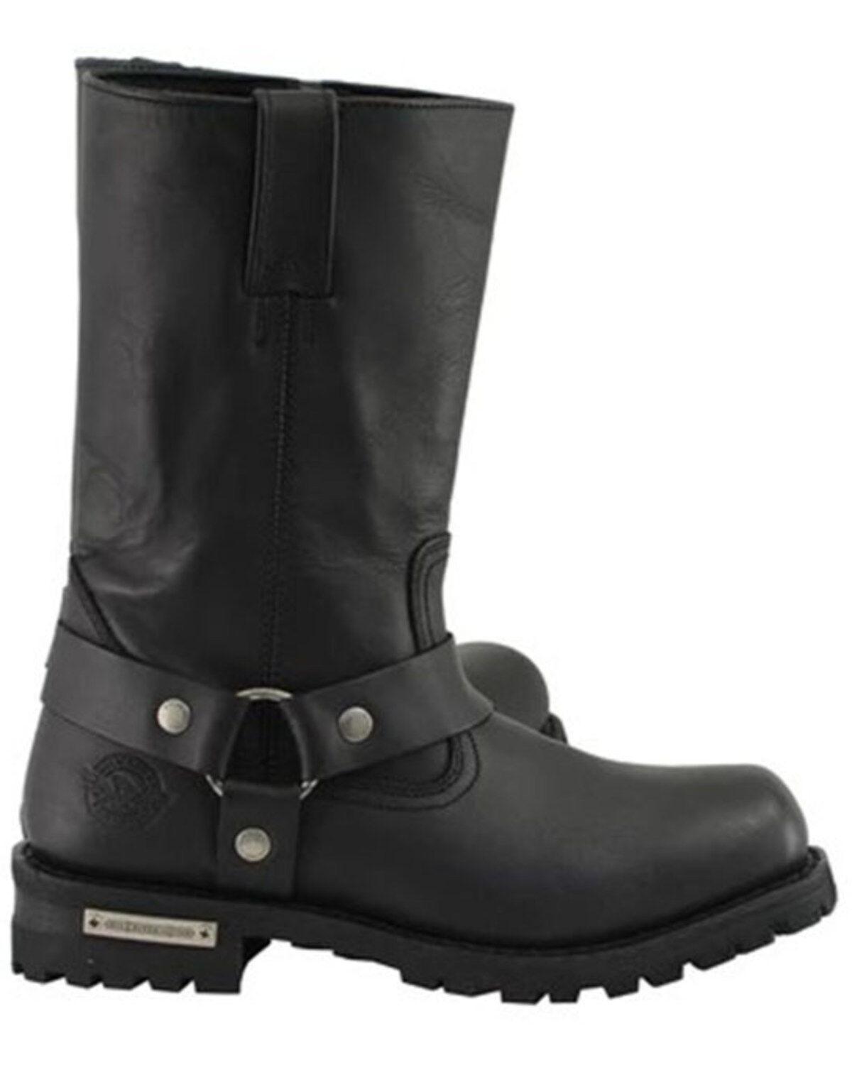 Milwaukee Leather Men's 11" Classic Harness Boots - Square Toe