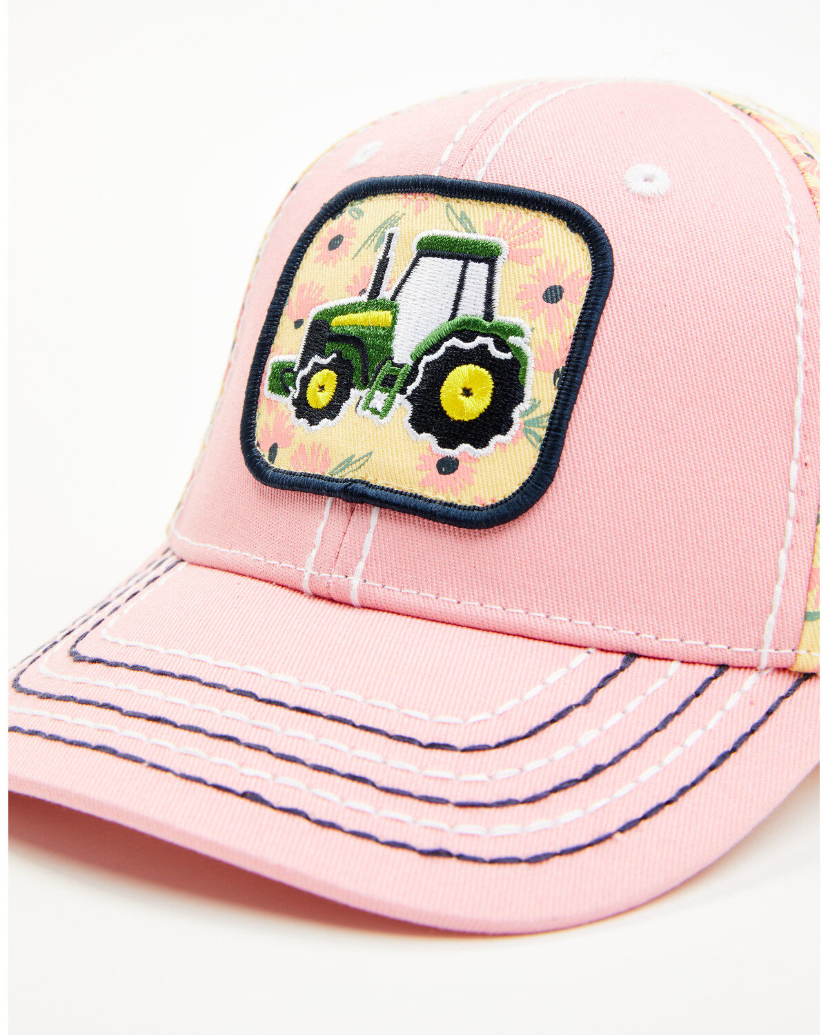 John Deere Girls' Floral Print Tractor Patch Ball Cap