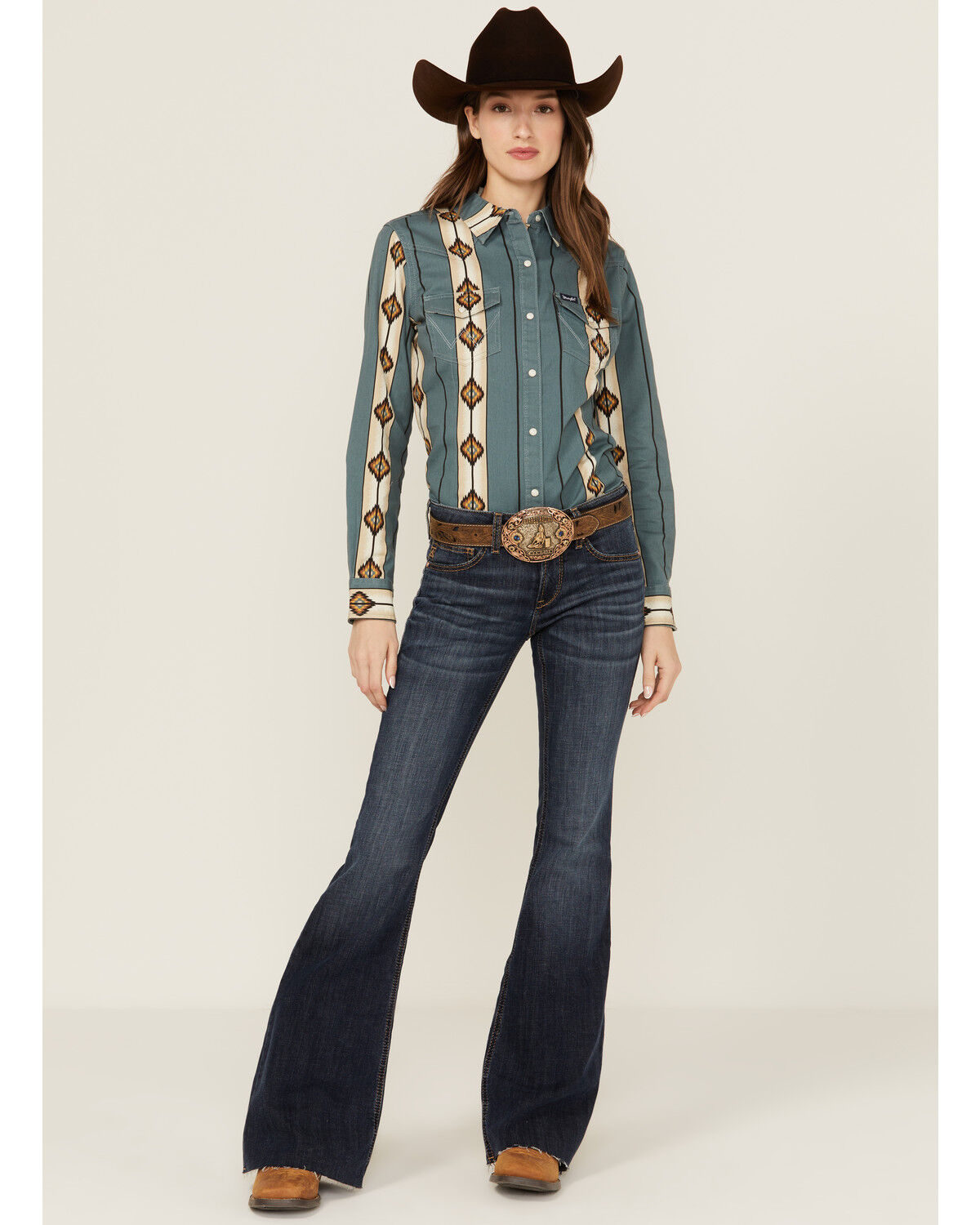 Ariat Women's Kallie Dark Wash Perfect Rise Flare Stretch Denim Jeans