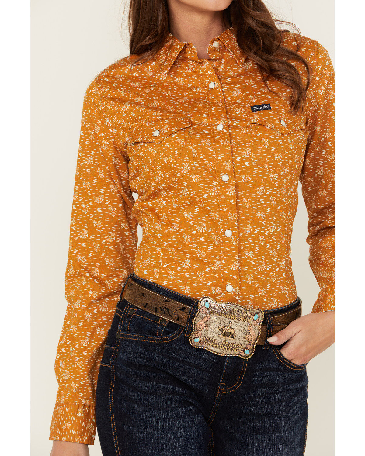 Wrangler Retro Women's Printed Long Sleeve Snap Western Shirt