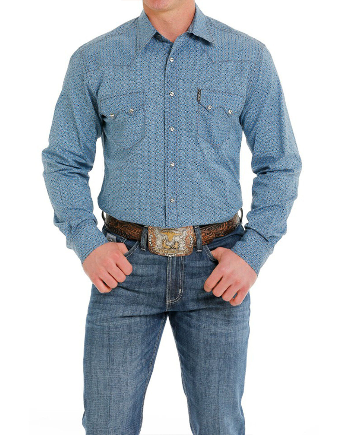 Cinch Men's Multi Long Sleeve Western Snap Shirt