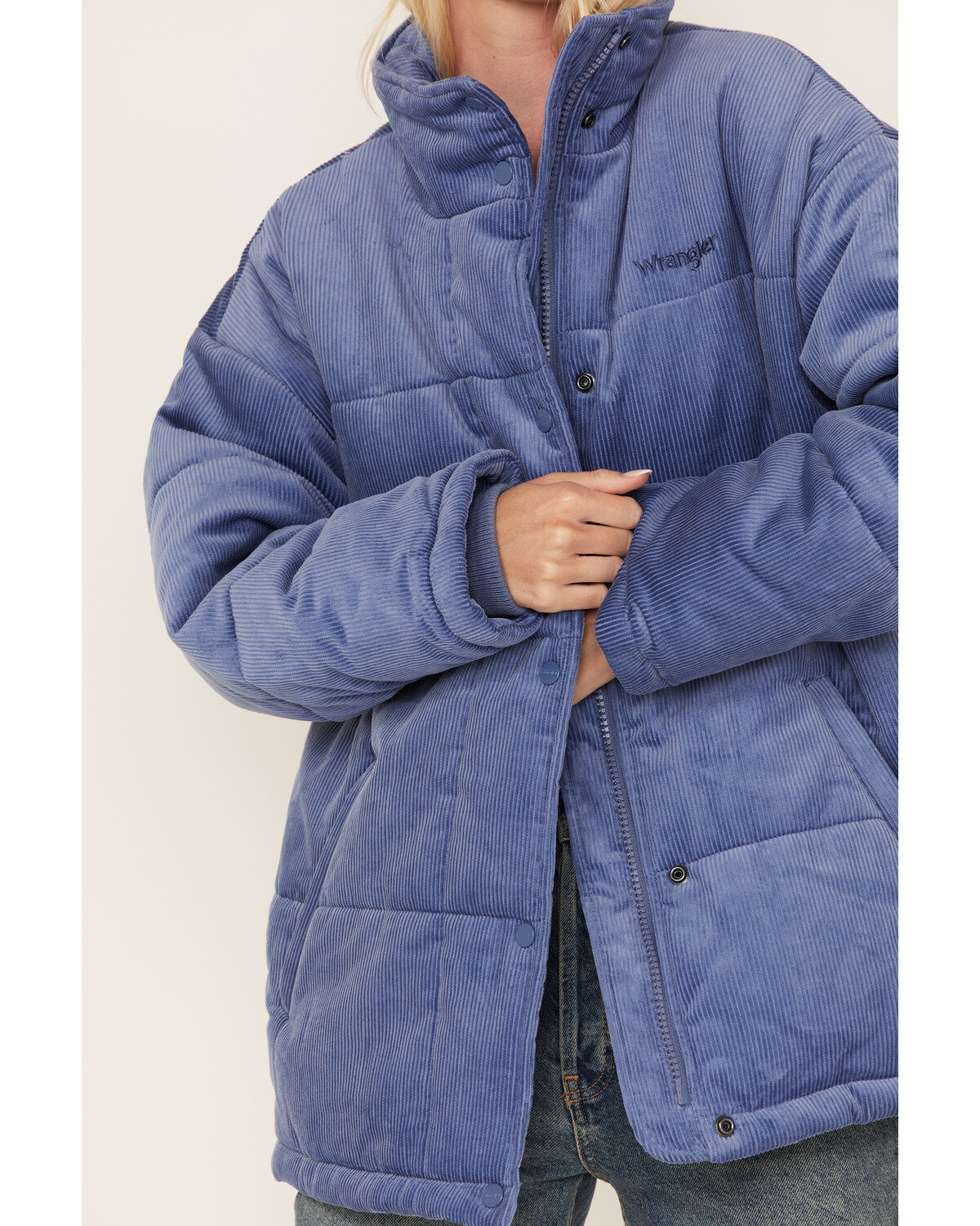 Wrangler Women's Corduroy Oversized Puffer Jacket