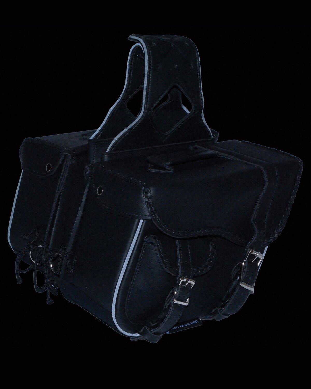 Milwaukee Leather Medium Braided Throw Over Saddle Bag