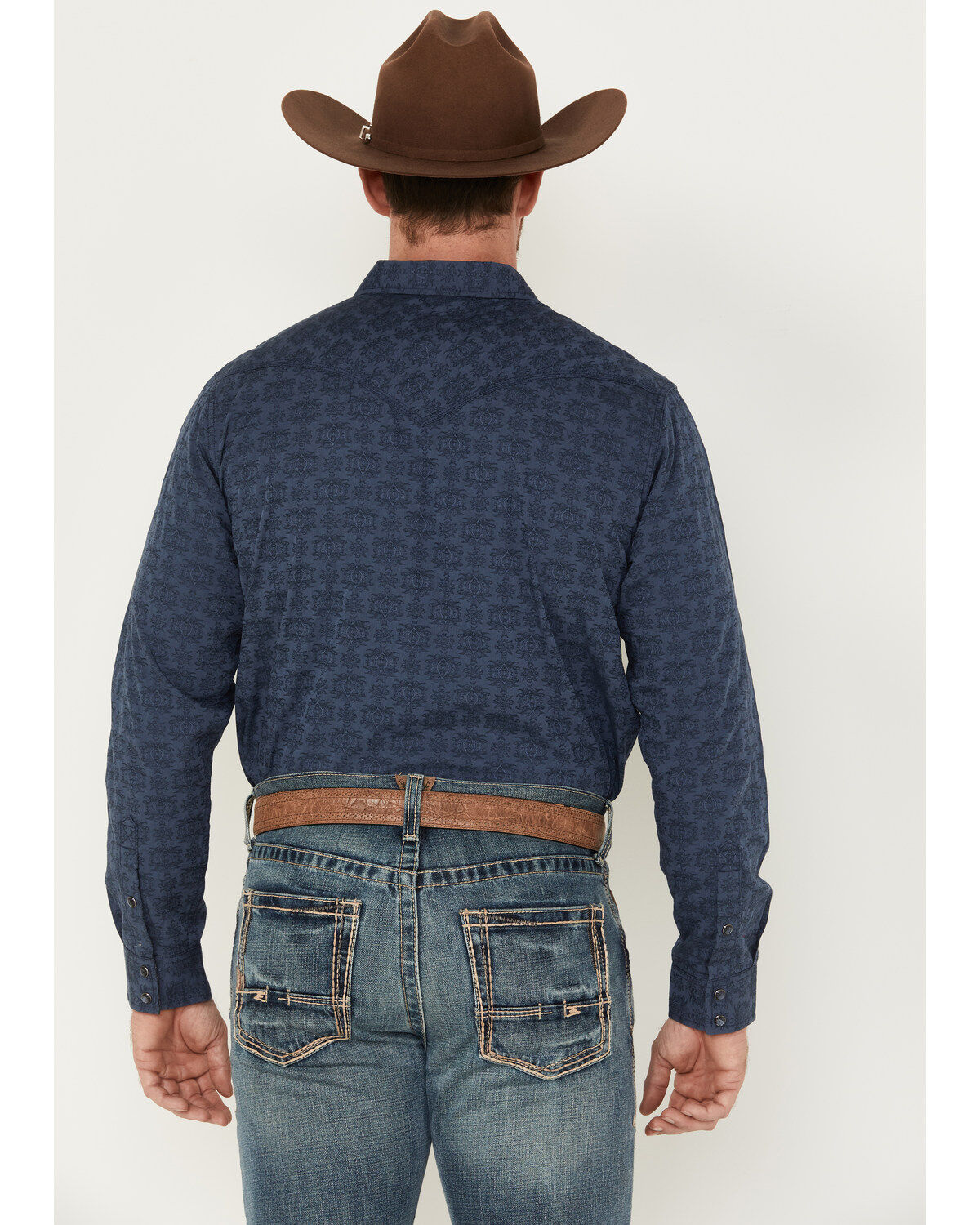 Moonshine Spirit Men's Show Stopper Floral Print Long Sleeve Western Snap Shirt