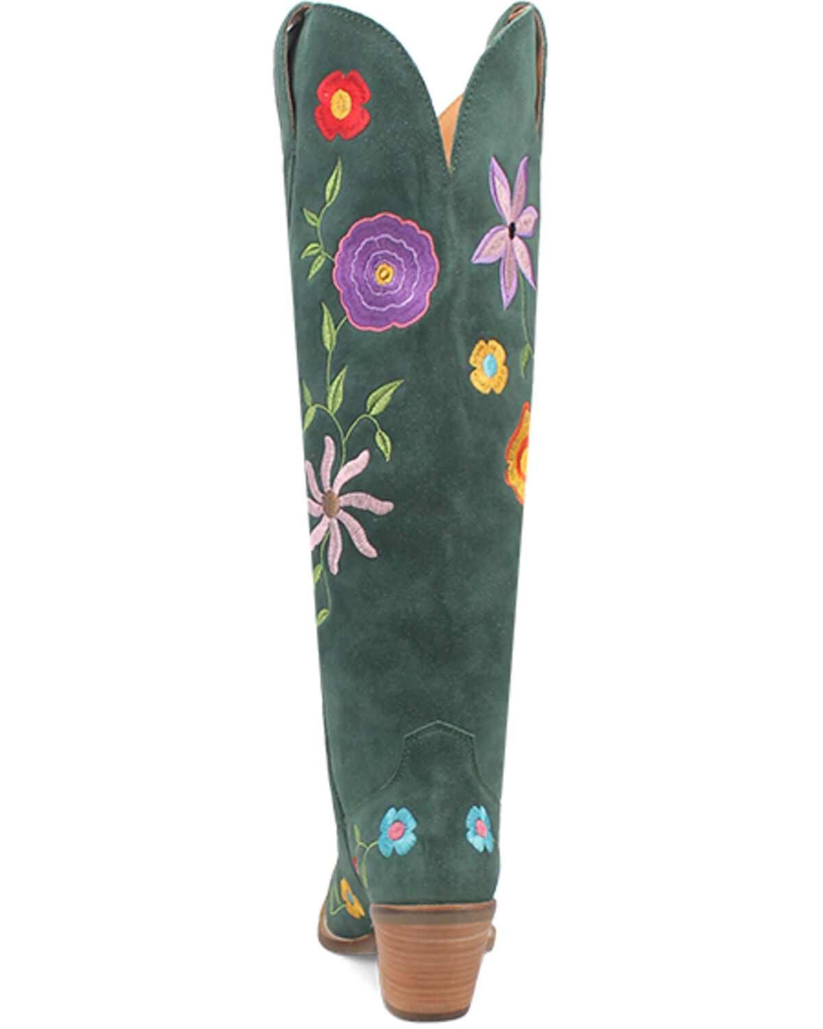 Dingo Women's Flower Power Suede Tall Western Boots - Snip Toe