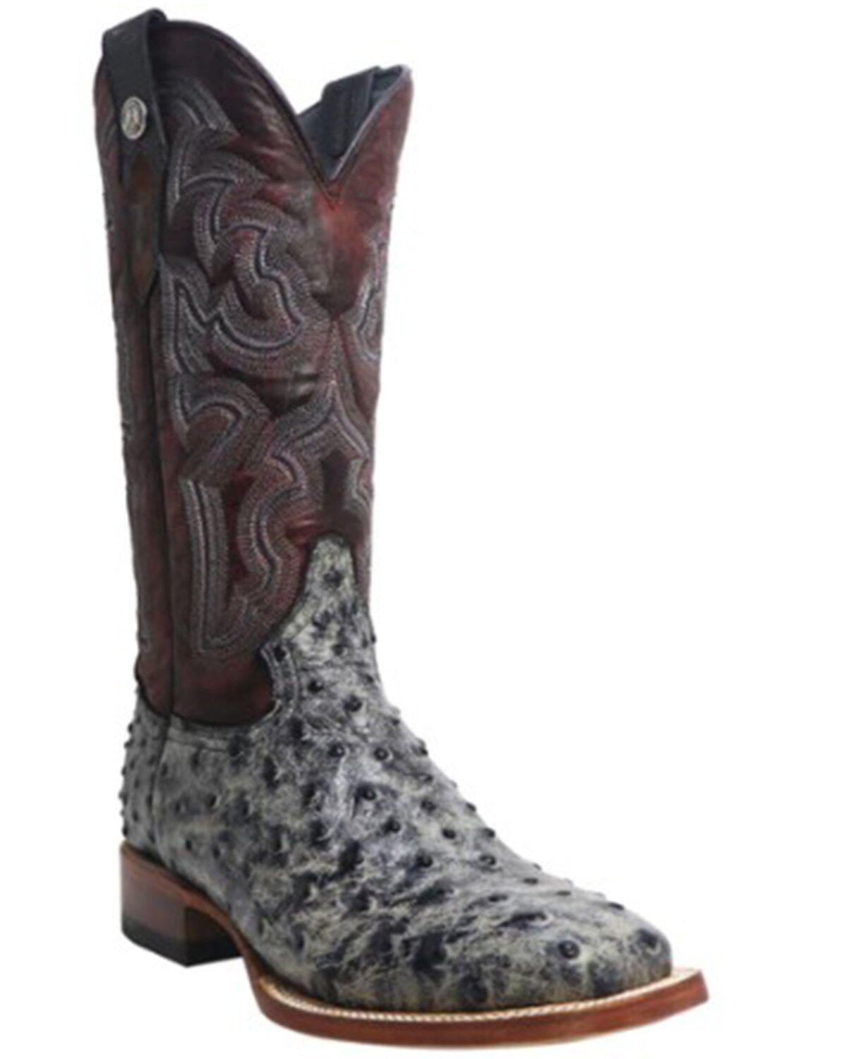 Tanner Mark Women's Rita Ballou Faux Ostrich Western Boots - Broad Square Toe