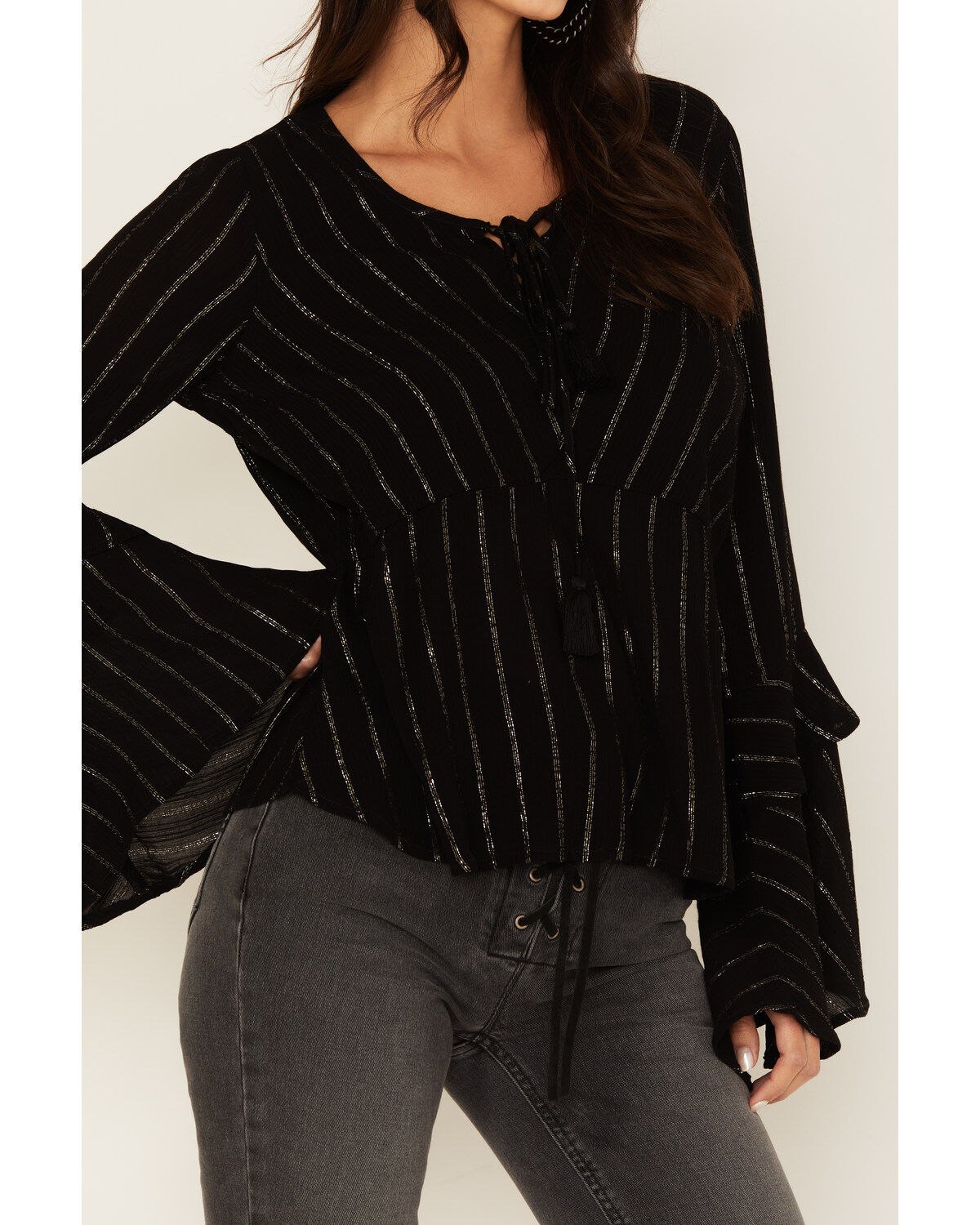 Idyllwind Women's Lafayette Metallic Stripe Top