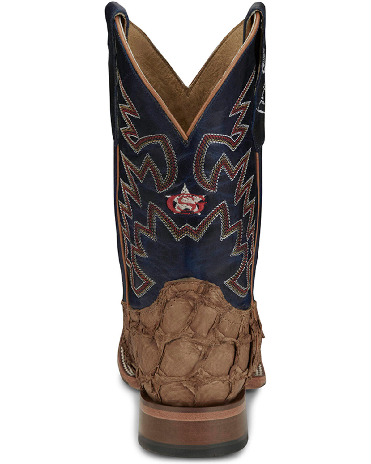 Justin Men's Ocean Front Exotic Pirarucu Western Boots - Broad Square Toe