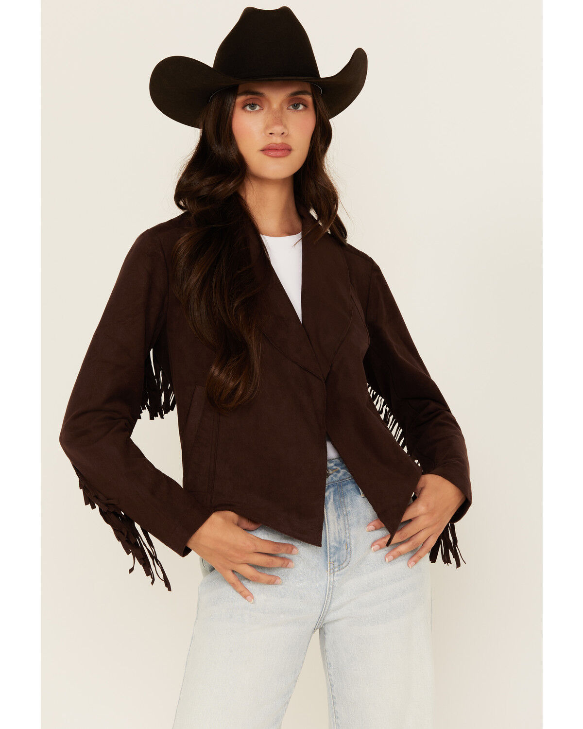 Shyanne Women's Faux Suede Fringe Jacket